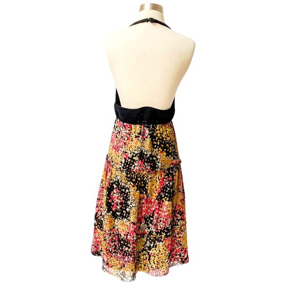 M by Missoni Crochet & Silk Italian Chic Halter Dress - Picture 5 of 10